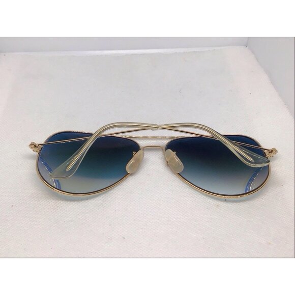 Ray-Ban RB 3025 Aviator Gold Frame Blue Light Gradient Lenses - Picture 8 of 10